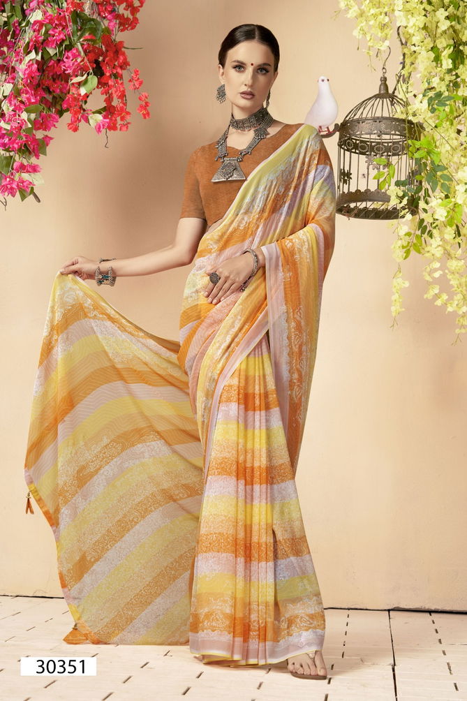 Viransha Vol 2 By Vallabhi Georgette Printed Saree Wholesale Market In Surat
